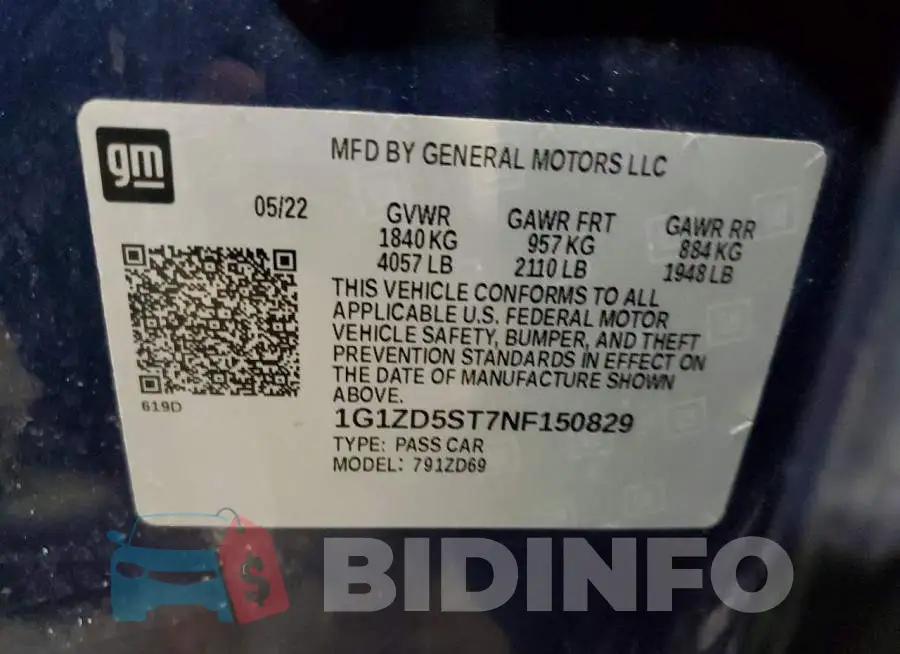 1G1ZD5ST7NF150829 Photo# 12