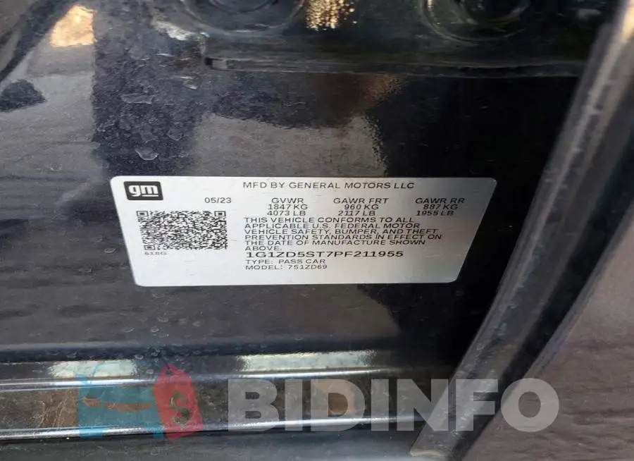 1G1ZD5ST7PF211955 Photo# 12