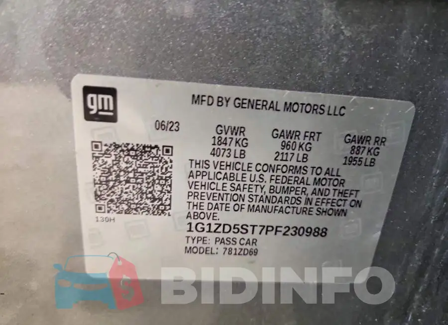 1G1ZD5ST7PF230988 Photo# 13