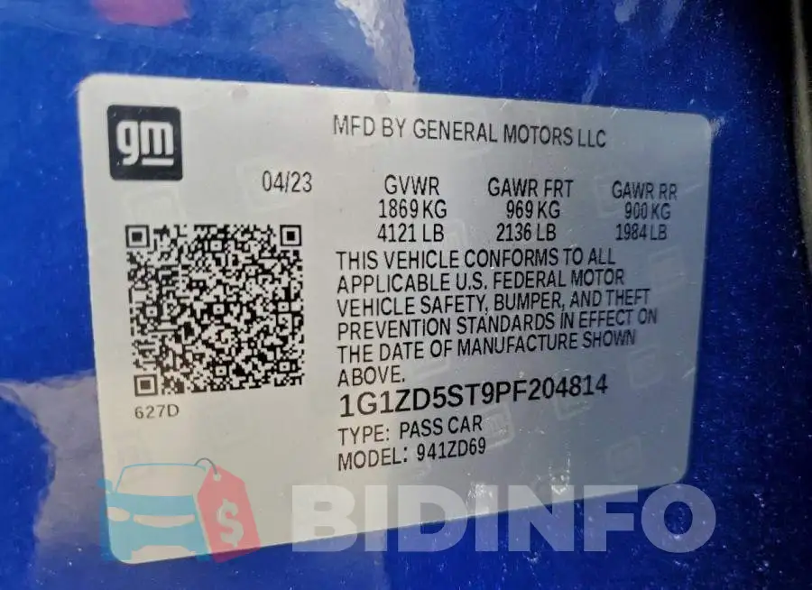 1G1ZD5ST9PF204814 Photo# 12