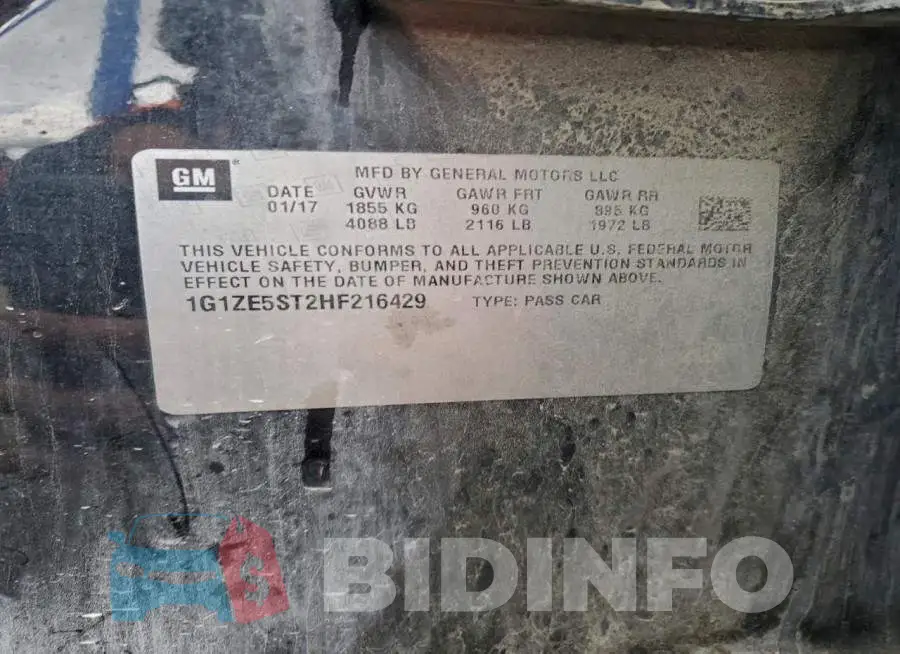 1G1ZE5ST2HF216429 Photo# 12