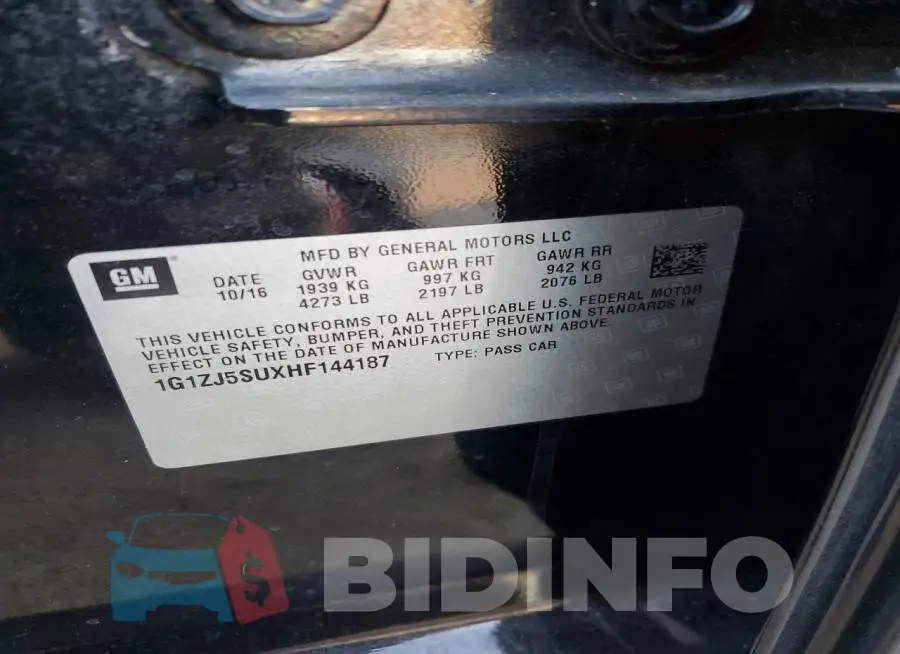 1G1ZJ5SUXHF144187 Photo# 13