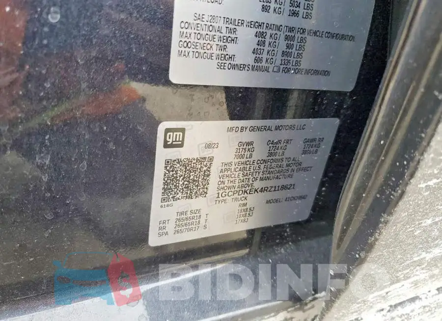 1GCPDKEK4RZ118621 Photo# 12
