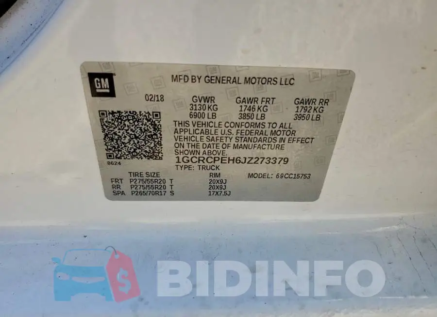 1GCRCPEH6JZ273379 Photo# 12