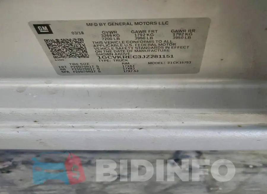 1GCVKREC3JZ281151 Photo# 12