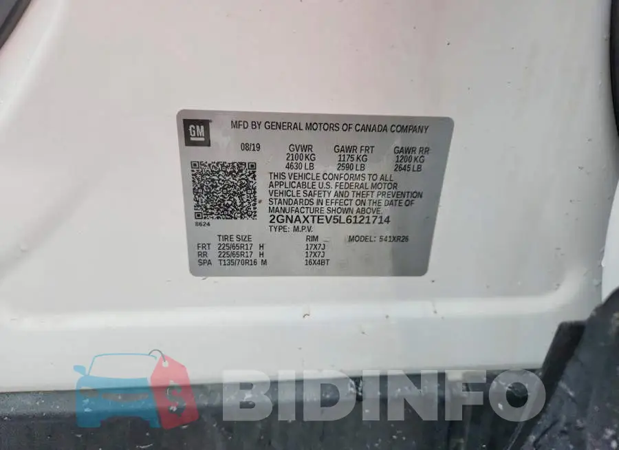 2GNAXTEV5L6121714 Photo# 14