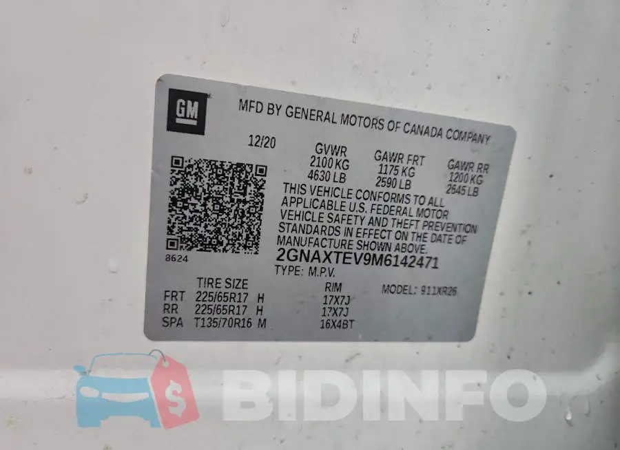 2GNAXTEV9M6142471 Photo# 13