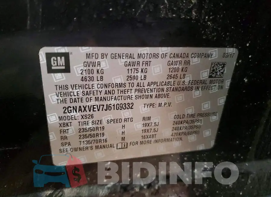2GNAXVEV7J6109332 Photo# 13