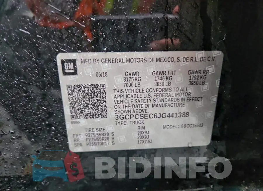 3GCPCSEC6JG441388 Photo# 12