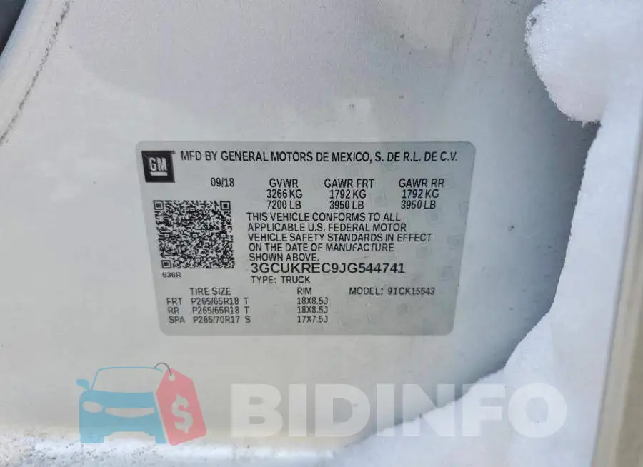 3GCUKREC9JG544741 Photo# 12
