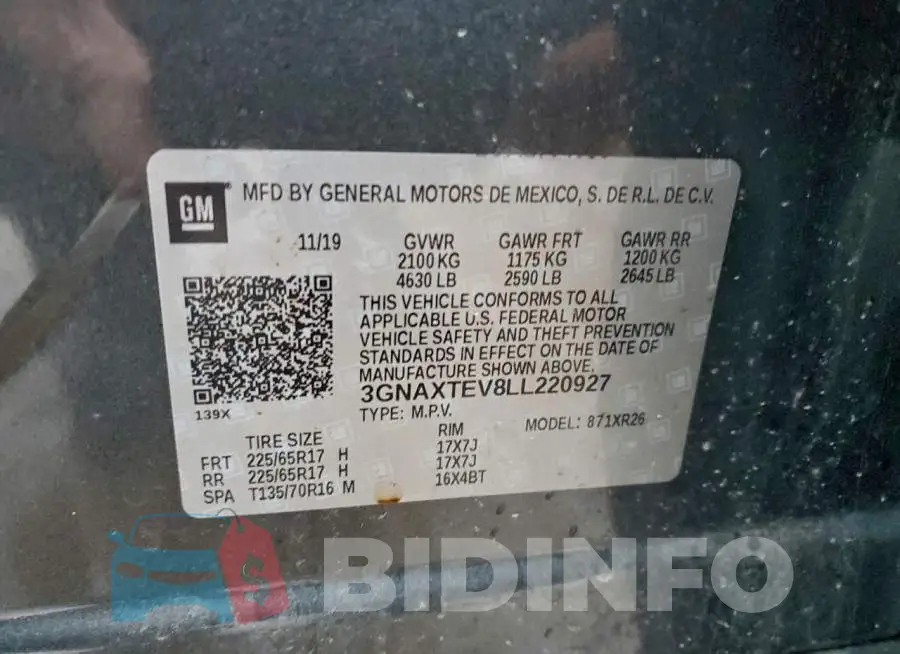 3GNAXTEV8LL220927 Photo# 13