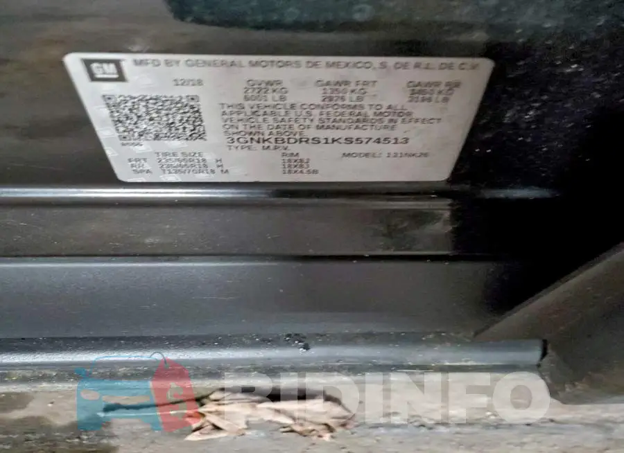 3GNKBDRS1KS574513 Photo# 13
