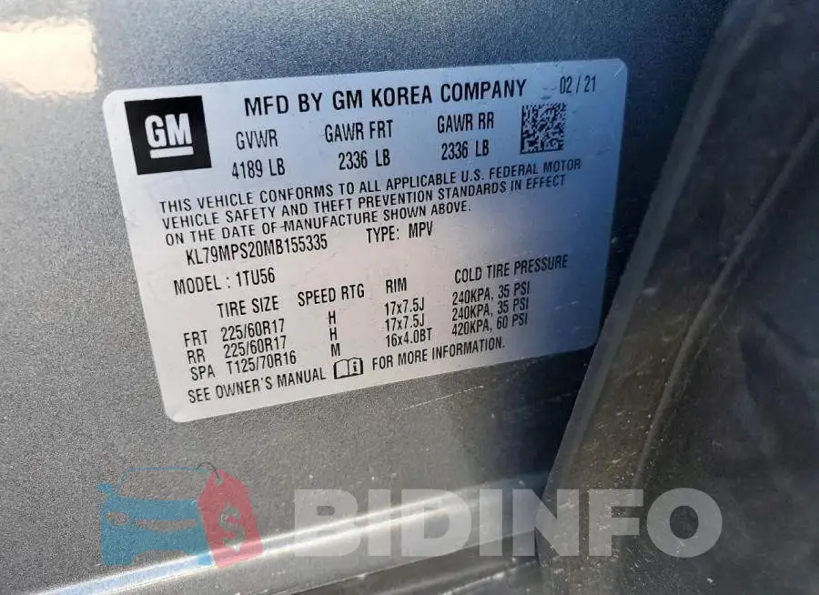 KL79MPS20MB155335 Photo# 14