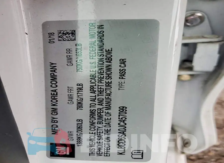 KL8CD6SA0JC457099 Photo# 13