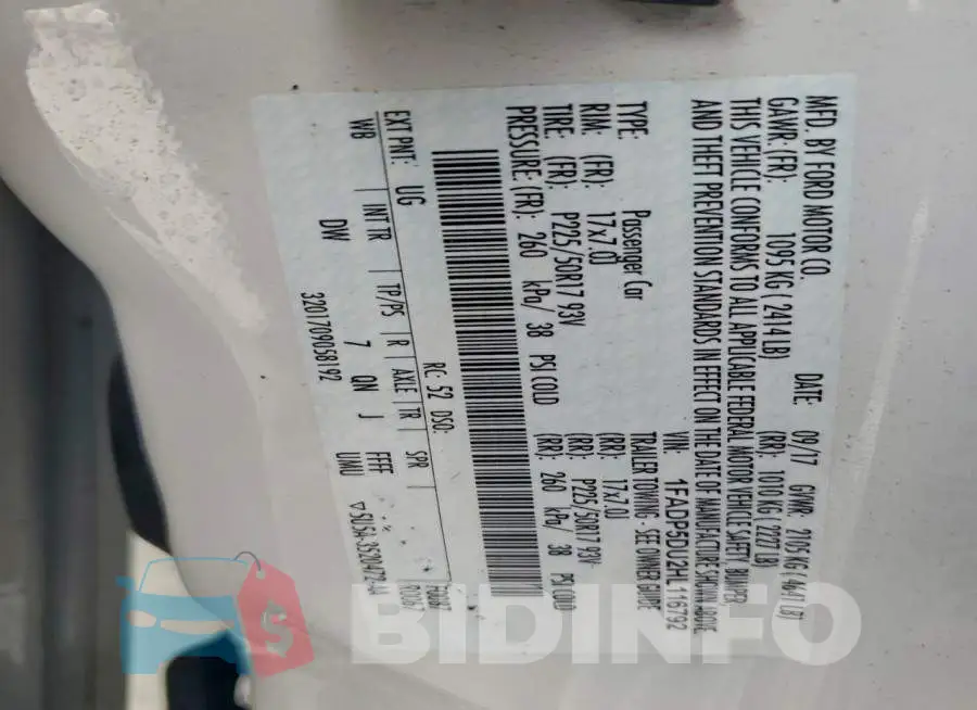 1FADP5DU2HL116792 Photo# 13