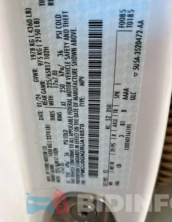 1FMCU0GN2RUA18570 Photo# 13