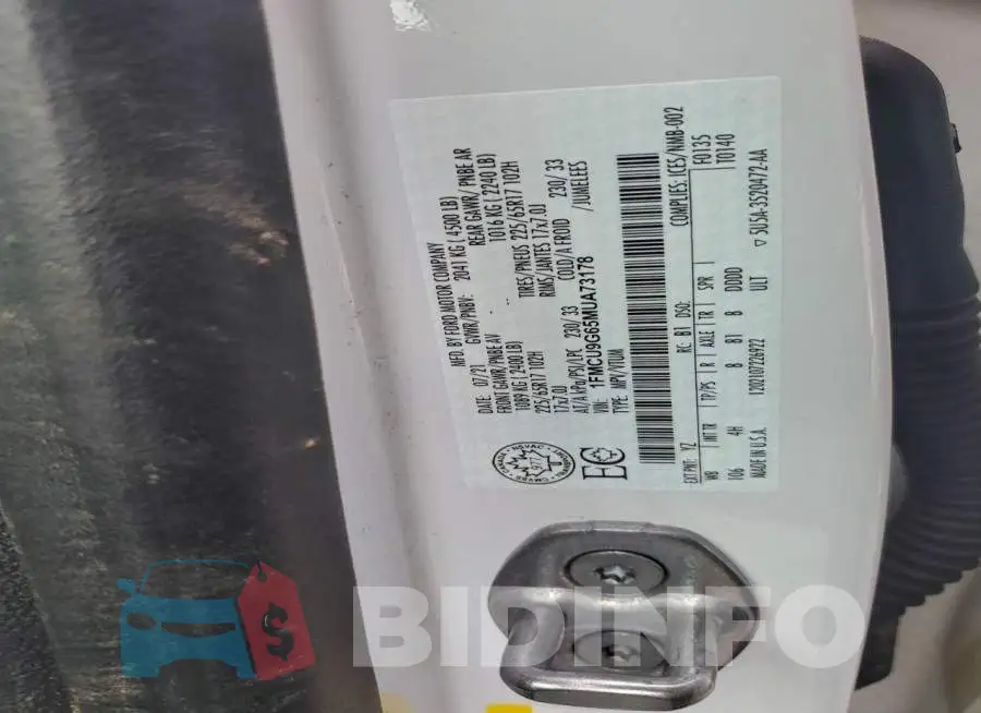 1FMCU9G65MUA73178 Photo# 14