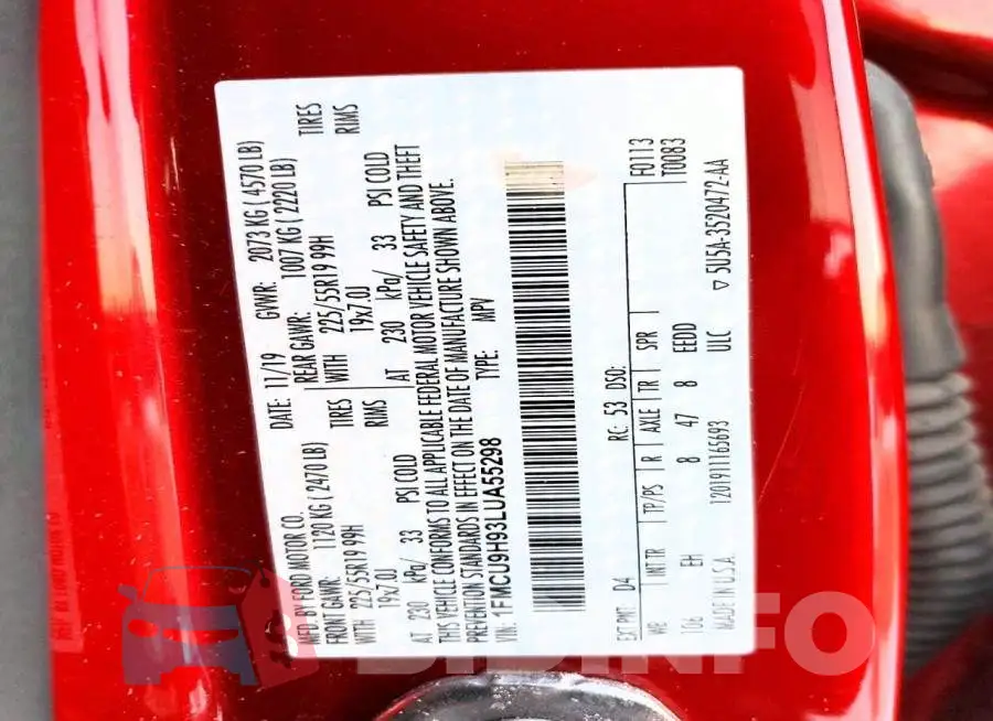 1FMCU9H93LUA55298 Photo# 13