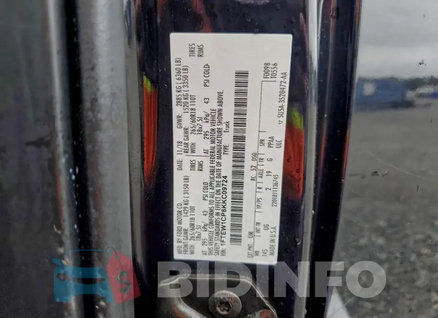 1FTEW1CP8KKC09724 Photo# 13