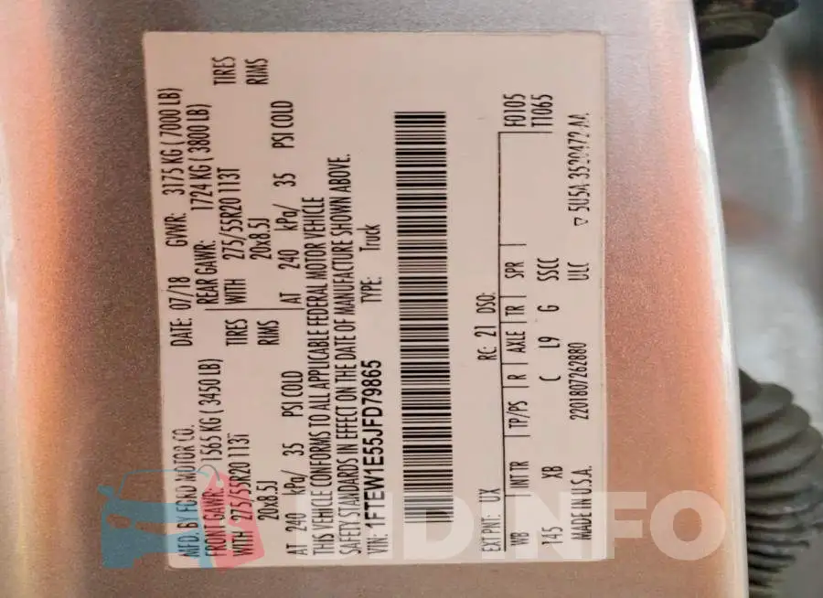 1FTEW1E55JFD79865 Photo# 12