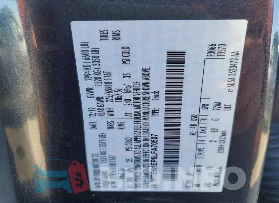1FTEW1EP6LFA70507 Photo# 12