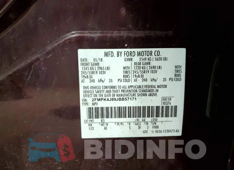 2FMPK4J89JBB57171 Photo# 13