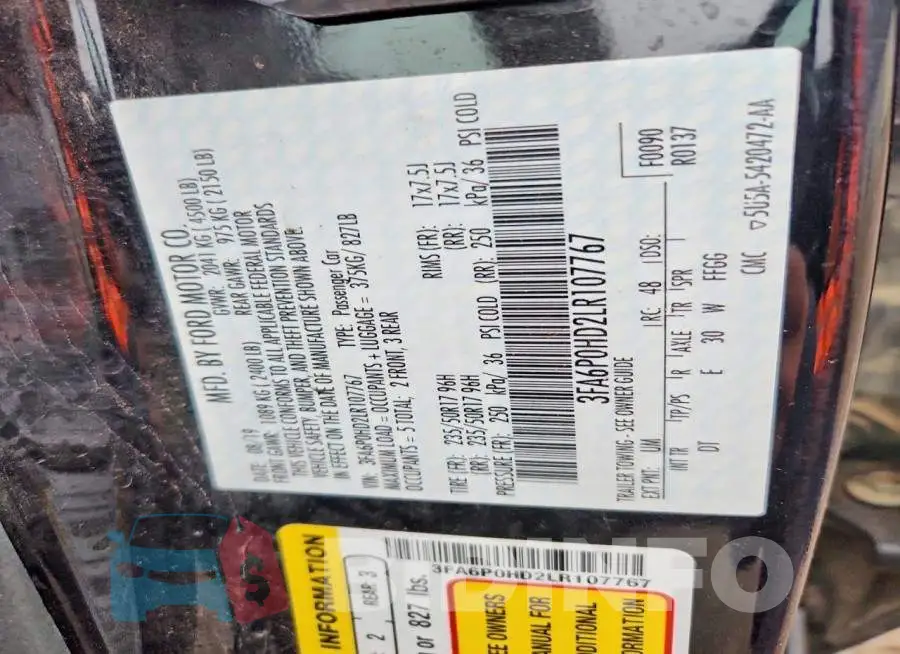 3FA6P0HD2LR107767 Photo# 13