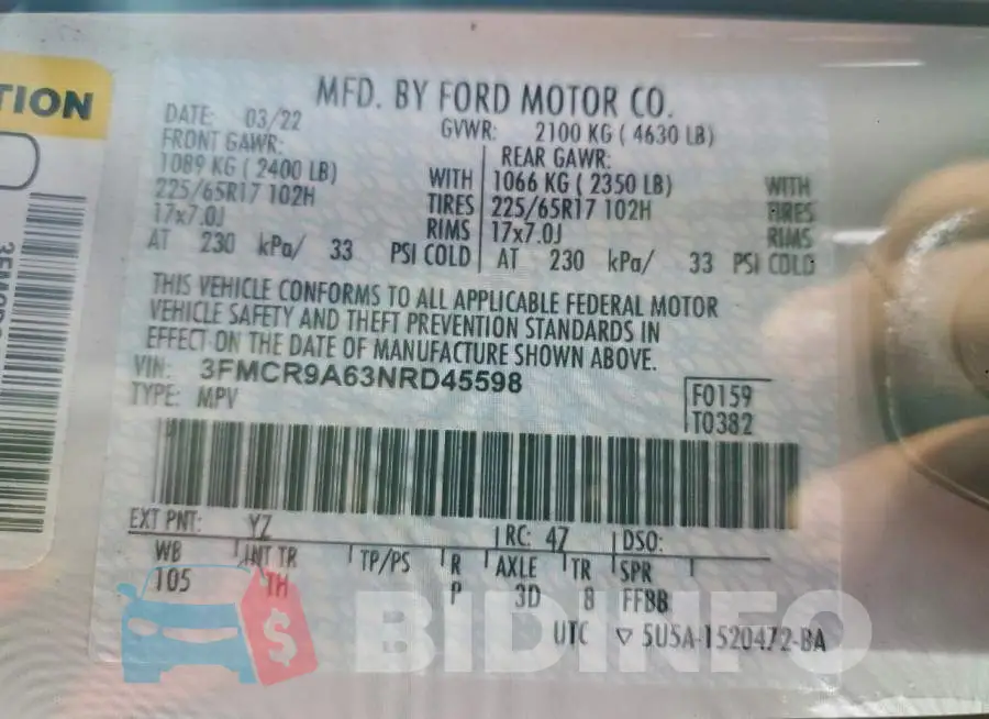 3FMCR9A63NRD45598 Photo# 13