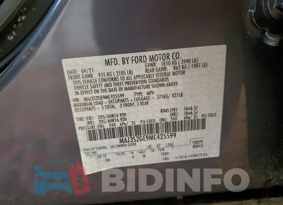 MAJ3S2GE9MC425599 Photo# 13