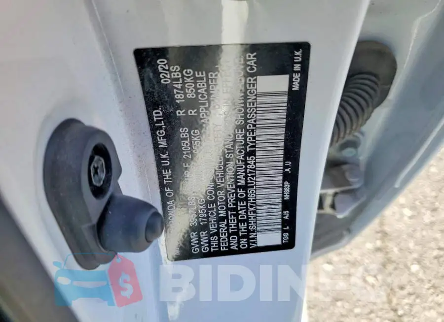 SHHFK7H65LU217845 Photo# 12