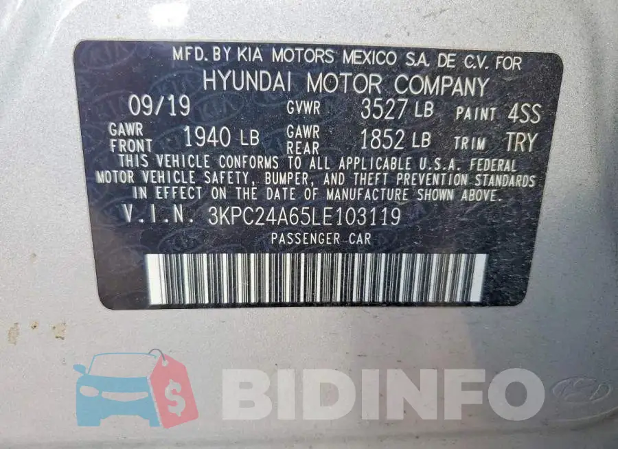 3KPC24A65LE103119 Photo# 12