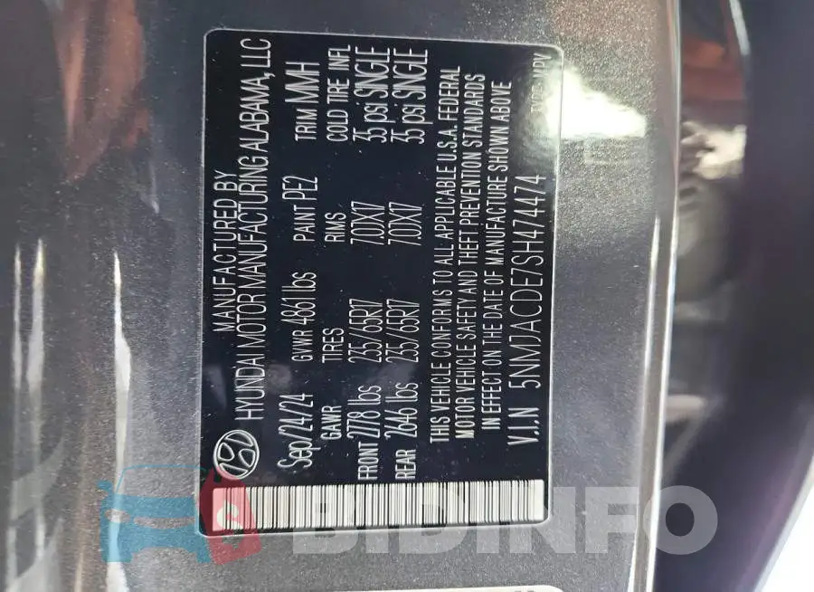 5NMJACDE7SH474474 Photo# 13
