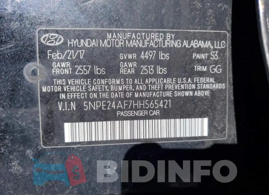 5NPE24AF7HH565421 Photo# 12