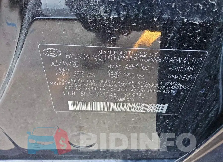 5NPEG4JA5LH059732 Photo# 12
