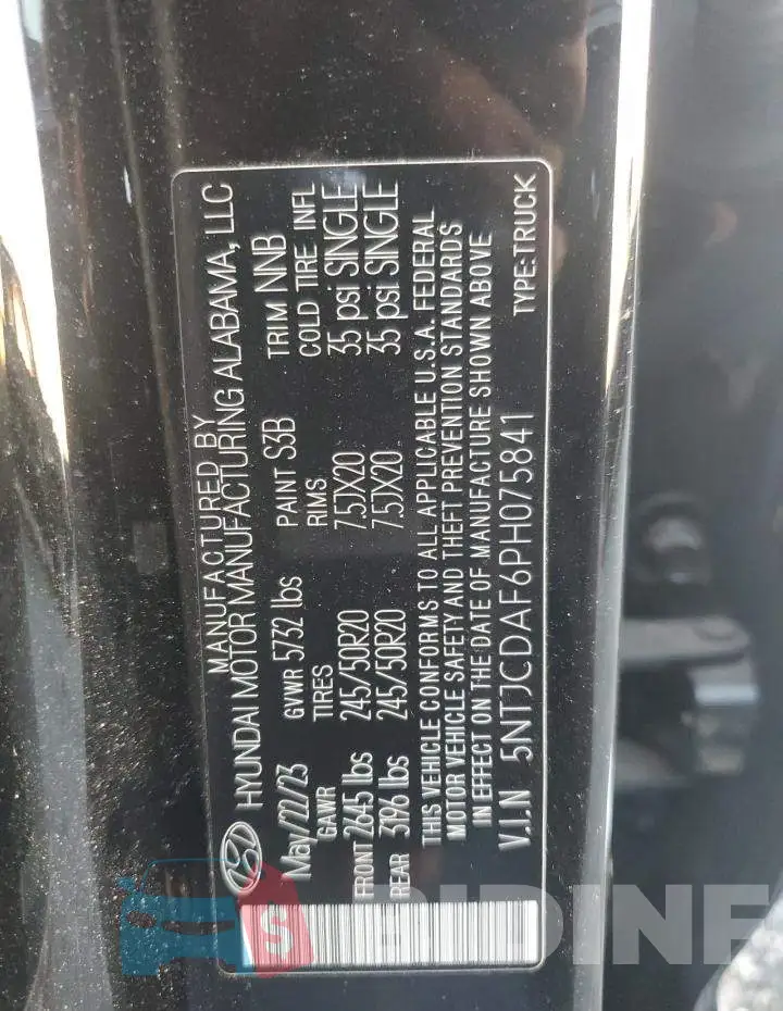 5NTJCDAF6PH075841 Photo# 12