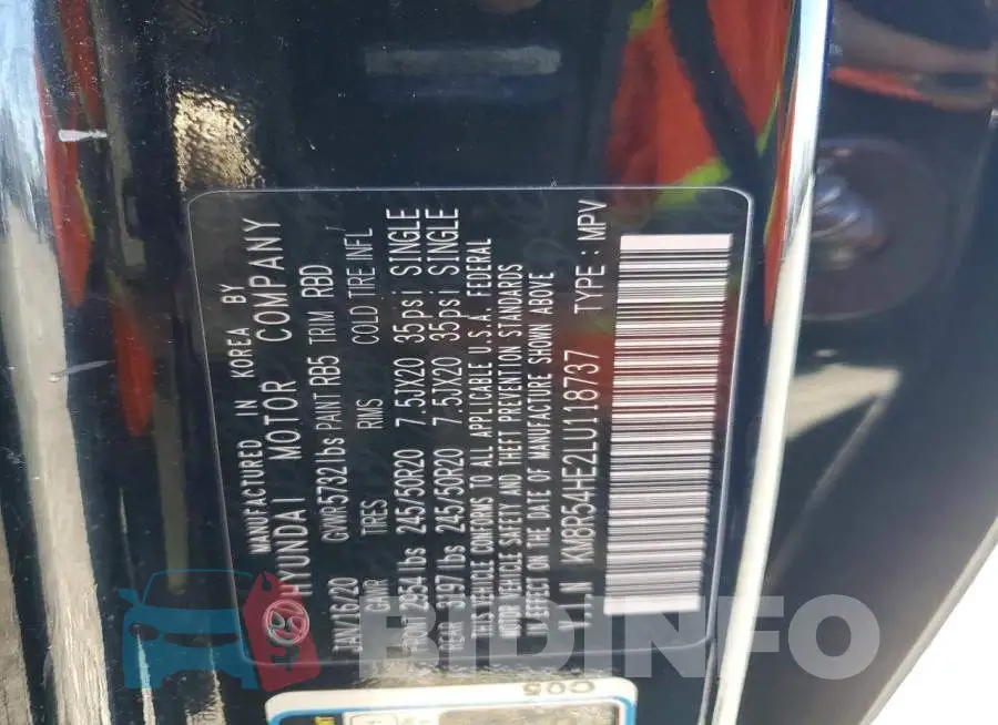KM8R54HE2LU118737 Photo# 14