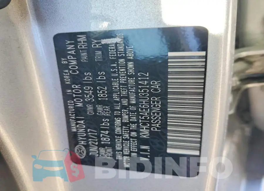 KMHCT5AE6HU351412 Photo# 12