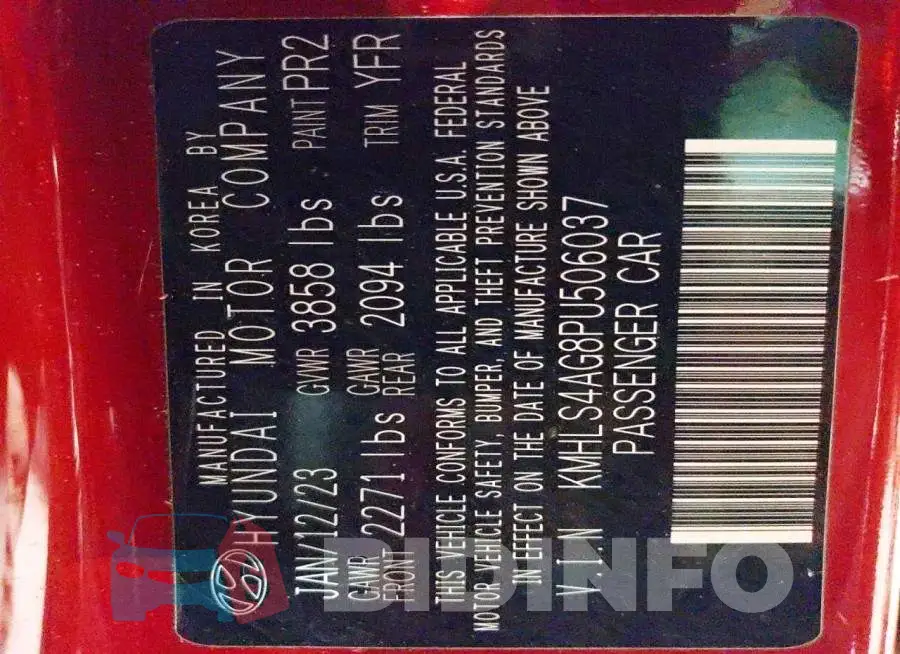 KMHLS4AG8PU506037 Photo# 13