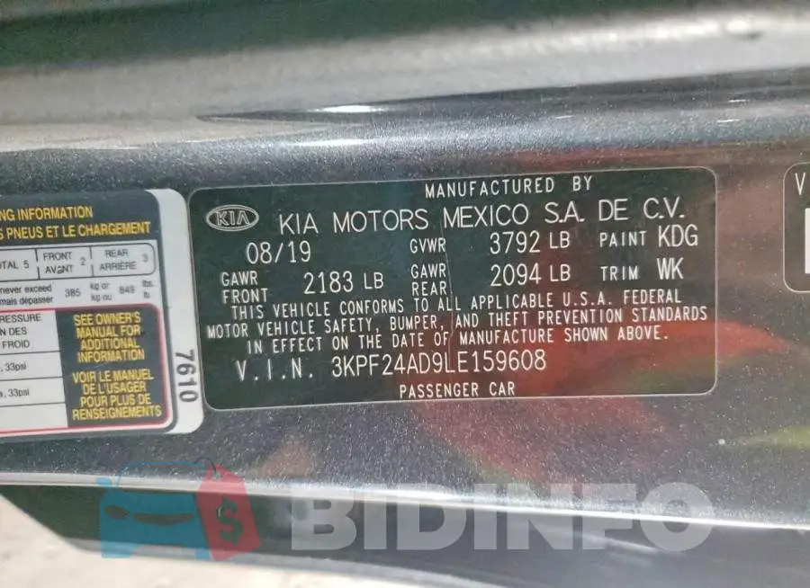 3KPF24AD9LE159608 Photo# 12