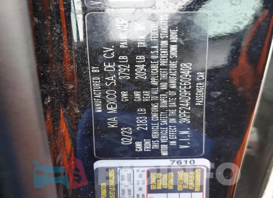 3KPF24AD9PE609408 Photo# 12
