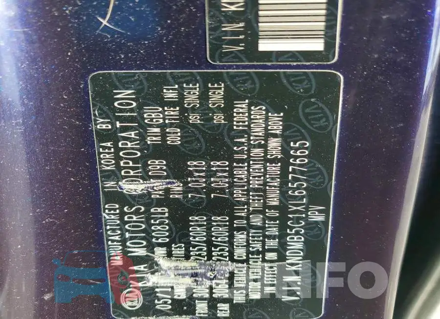 KNDMB5C1XL6577665 Photo# 13