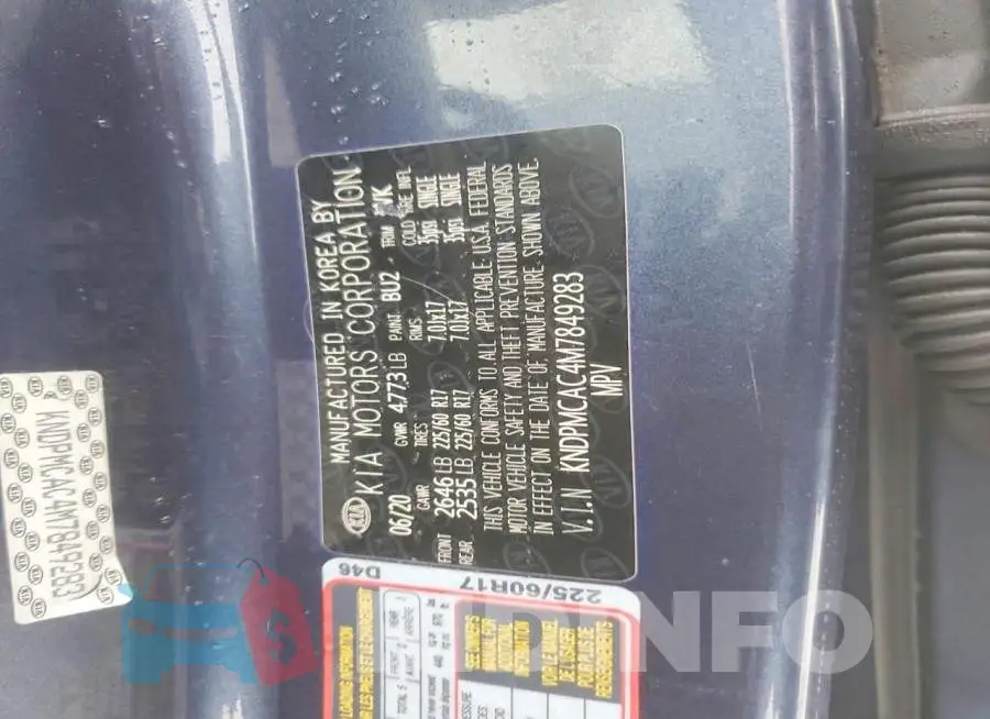 KNDPMCAC4M7849283 Photo# 13