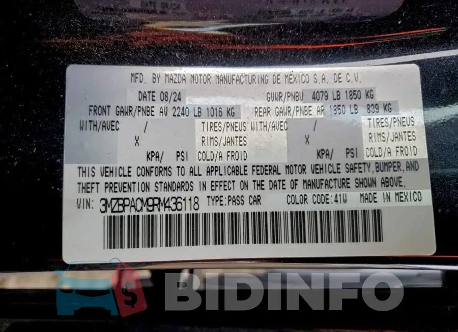 3MZBPACM9RM436118 Photo# 12