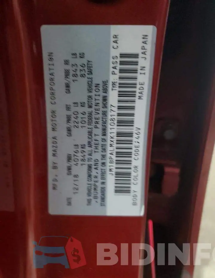 JM1BPALMXK1108177 Photo# 12