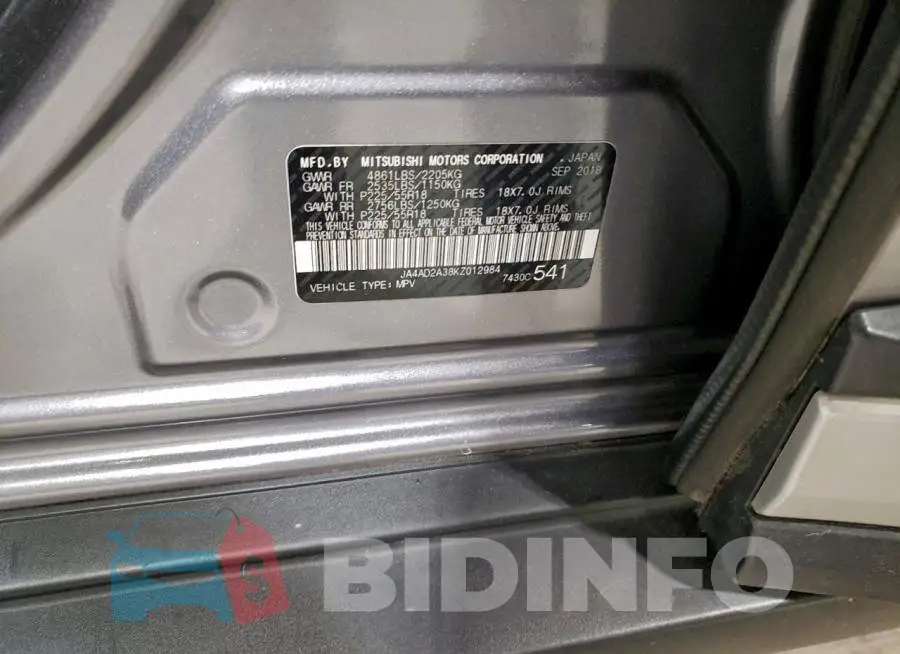 JA4AD2A38KZ012984 Photo# 13