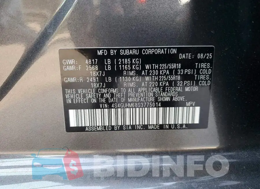 4S4GUHM68S3775014 Photo# 13