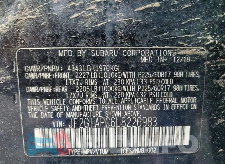 JF2GTAPC6L8226983 Photo# 12