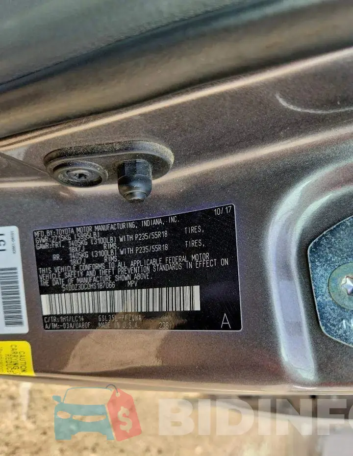 5TDDZ3DC0HS187066 Photo# 13