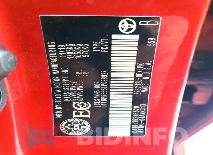 5YFBPRBE5LP088927 Photo# 12