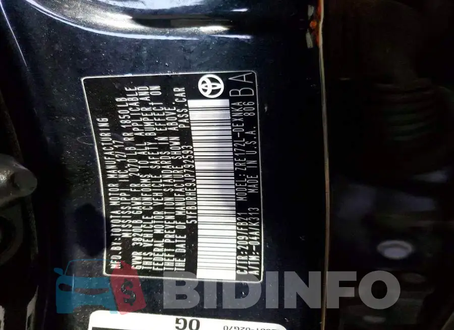 5YFBURHE9JP792593 Photo# 12